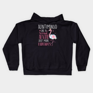 Flamingo Auntimingo like a normal Auntie Funny Grandma Kids Hoodie